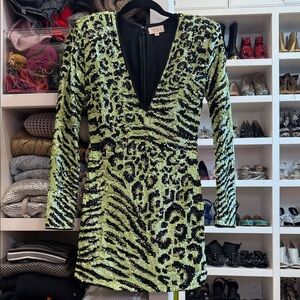 Sequin Animal Print Dress XS - worn once